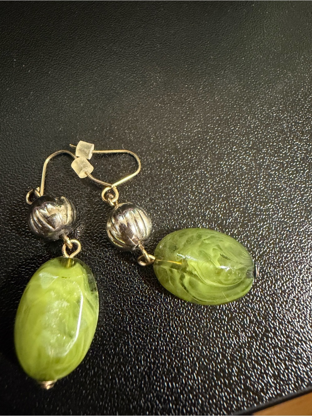 Green Glass Drop Earrings - Women Jewelry